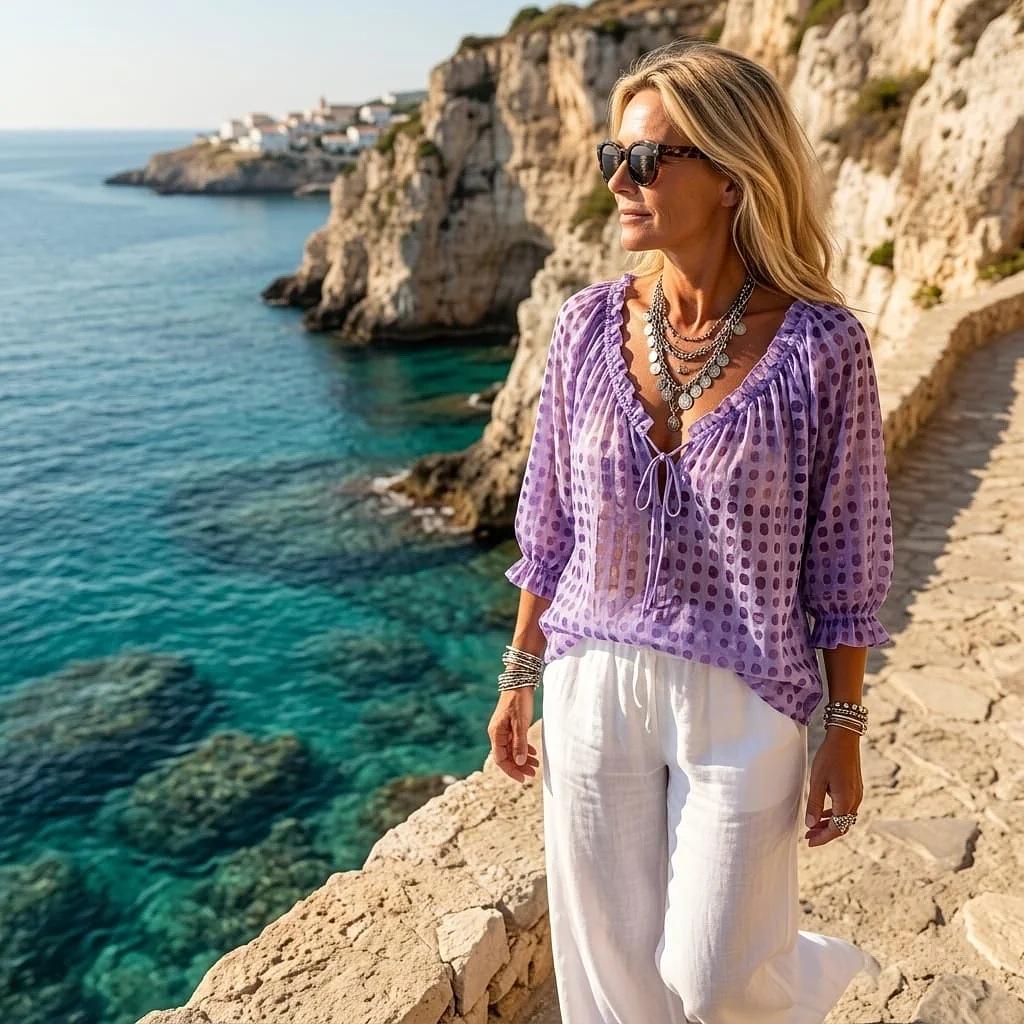 Blouse Bohème à Col V