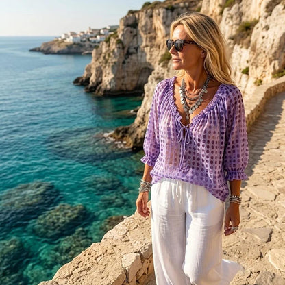 Blouse Bohème à Col V